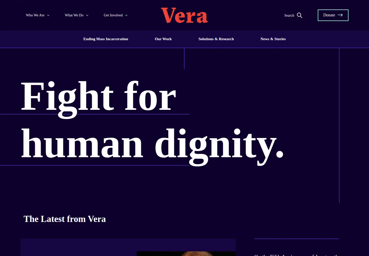 Screenshot of vera.org