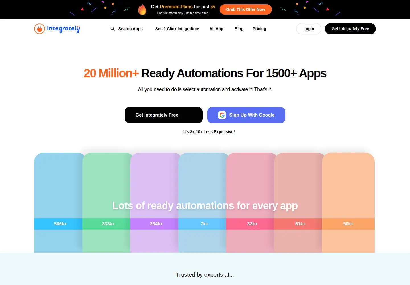 Screenshot of integrately.com