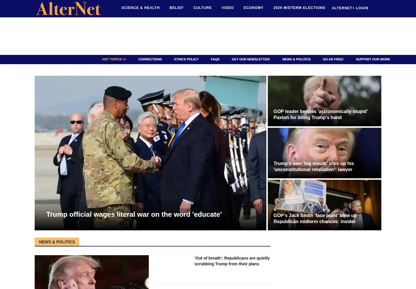 Screenshot of alternet.org