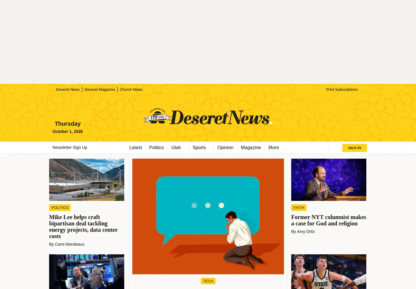 Screenshot of deseret.com