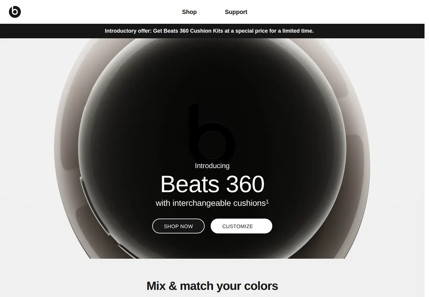 Screenshot of beatsbydre.com