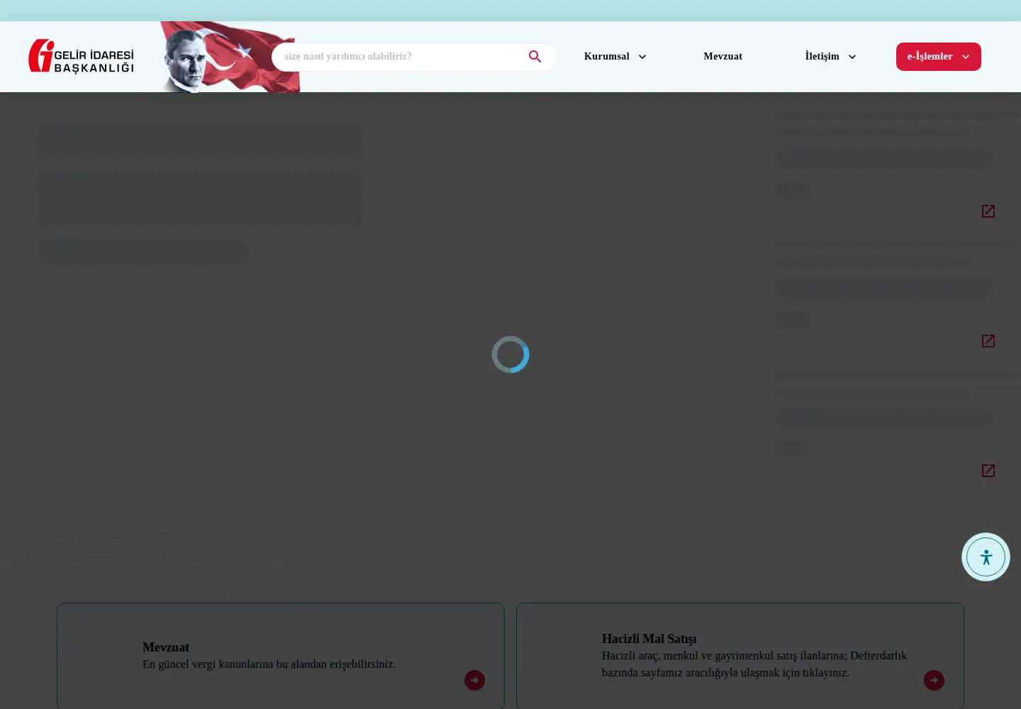 Screenshot of gib.gov.tr
