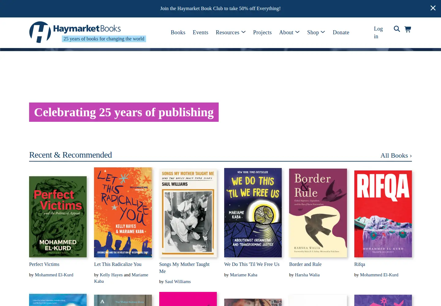 Screenshot of haymarketbooks.org