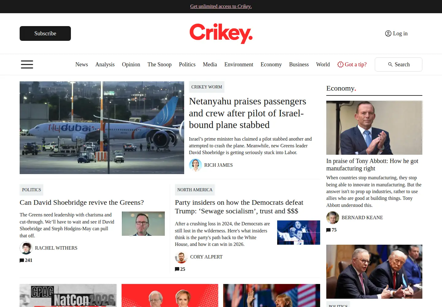 Screenshot of crikey.com.au