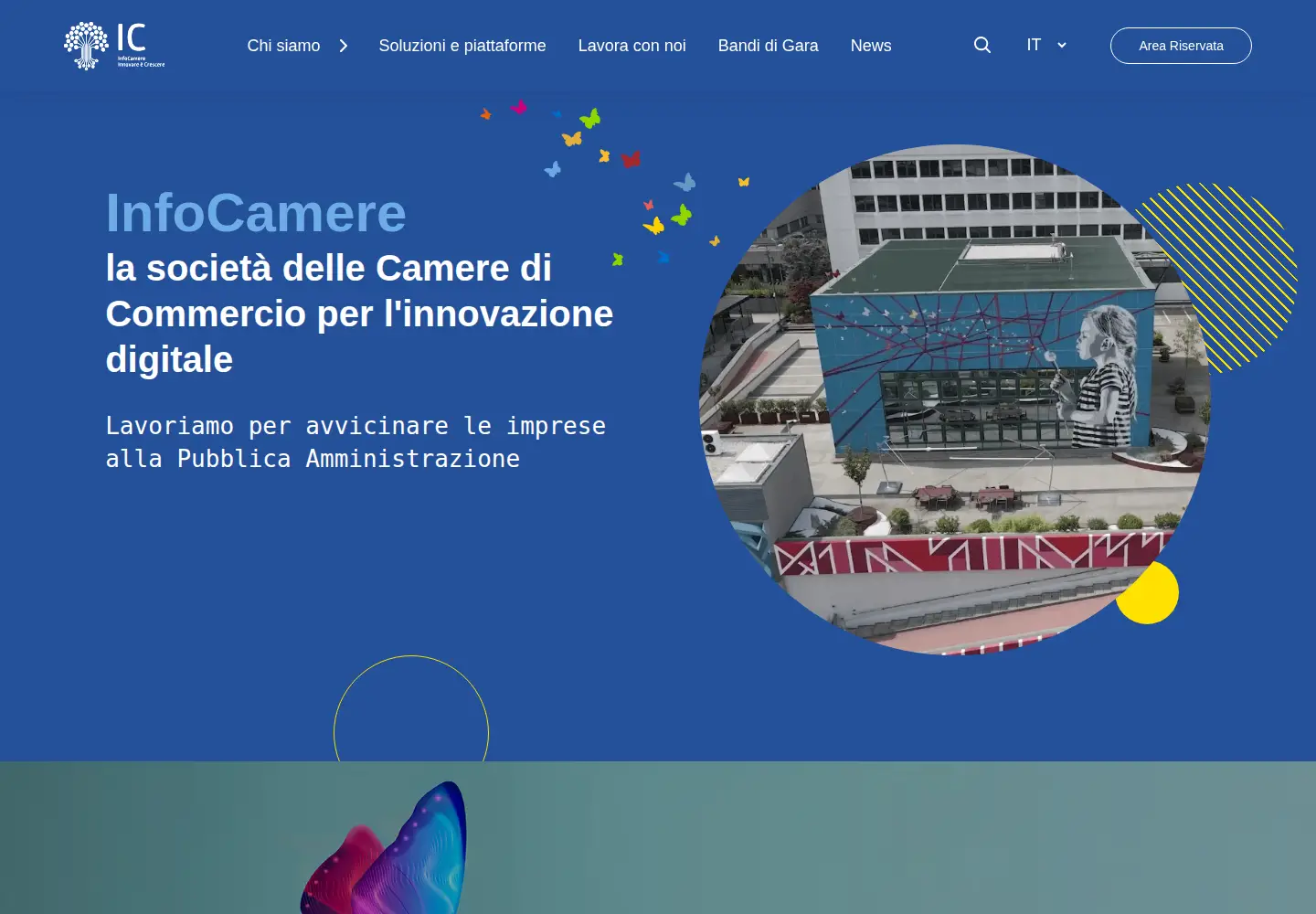Screenshot of infocamere.it
