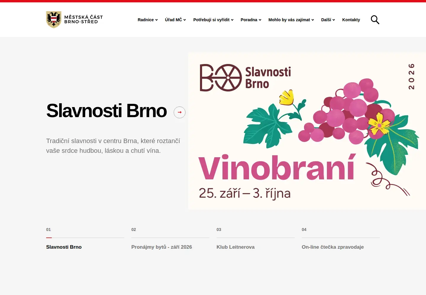 Screenshot of brno-stred.cz