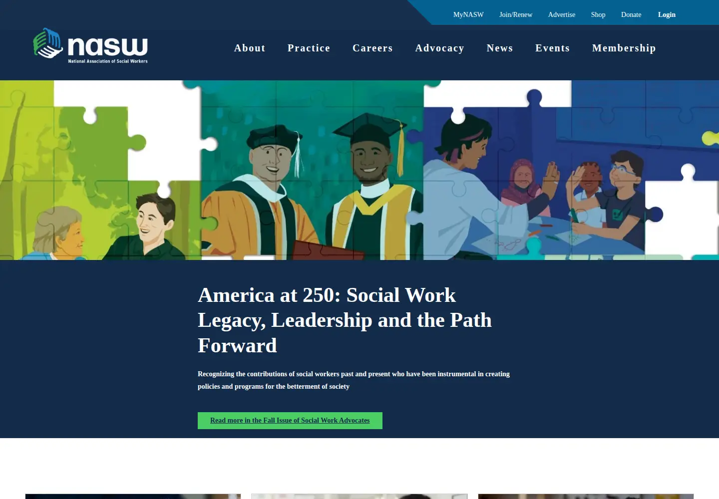 Screenshot of socialworkers.org