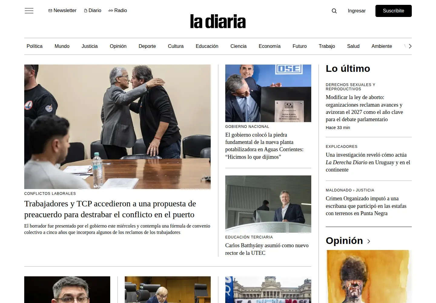Screenshot of ladiaria.com.uy