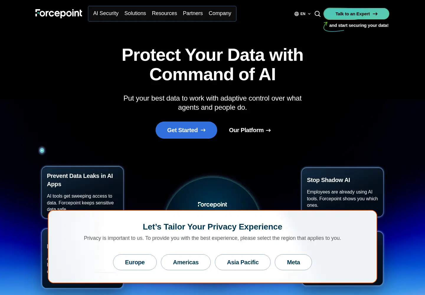 Screenshot of forcepoint.com