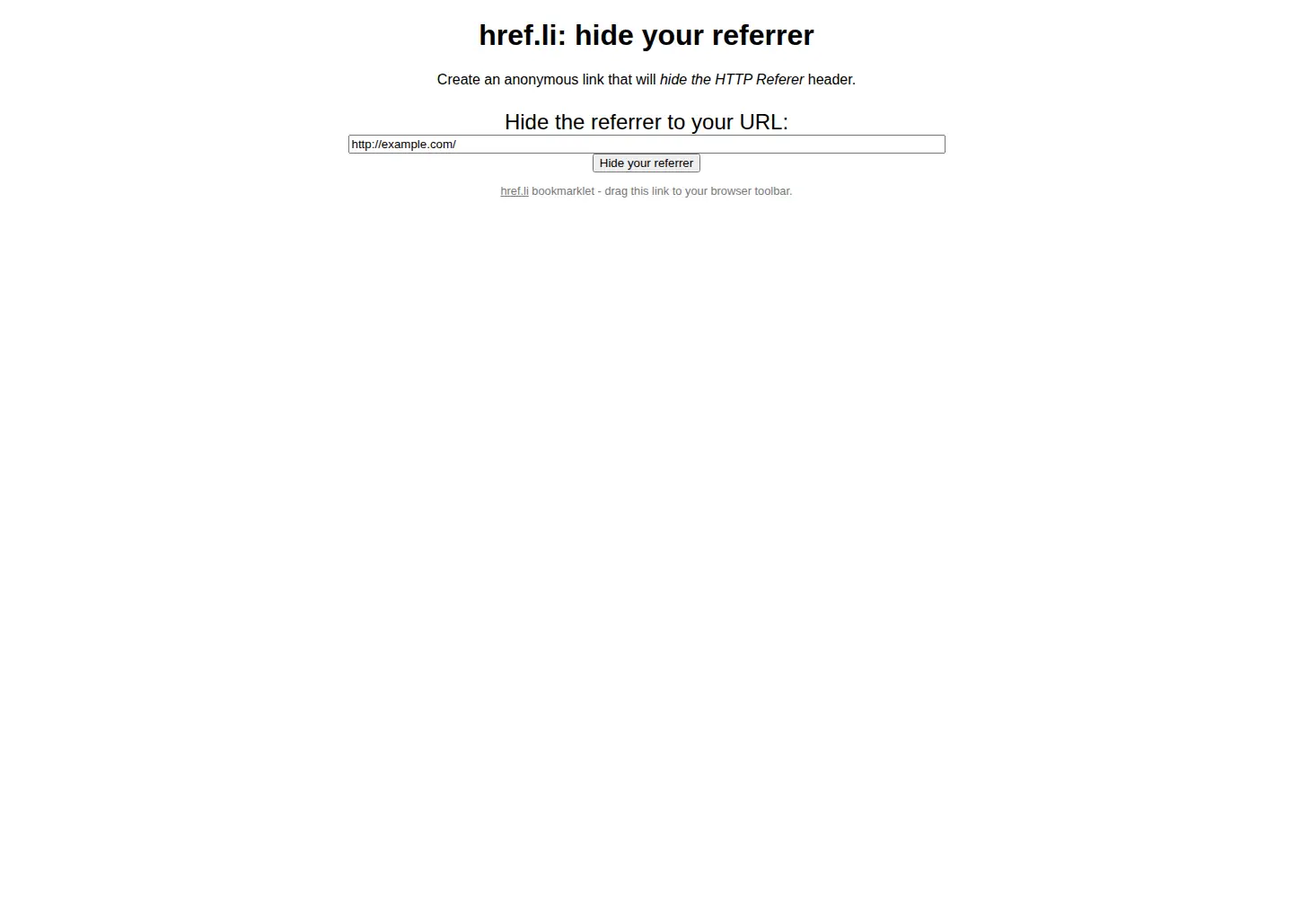 Screenshot of href.li