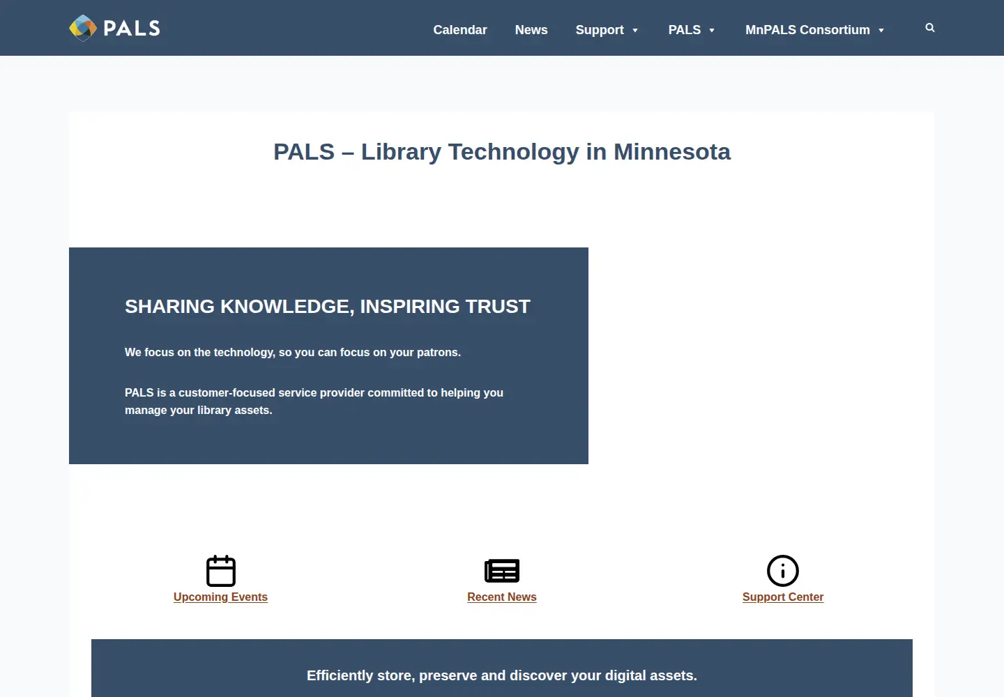 Screenshot of mnpals.net