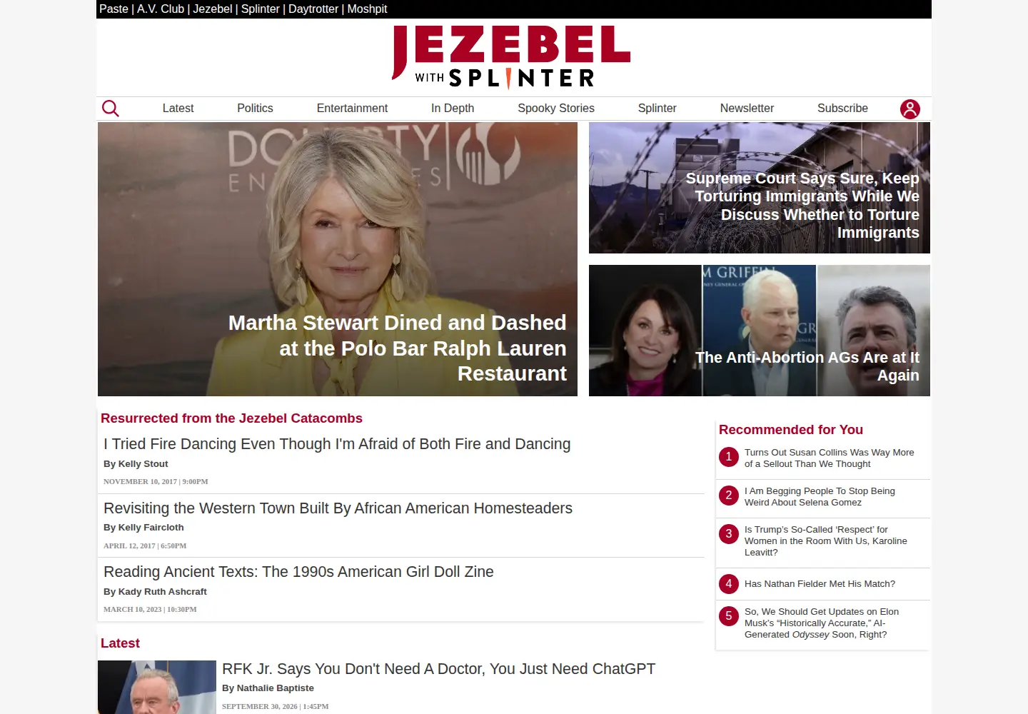 Screenshot of jezebel.com