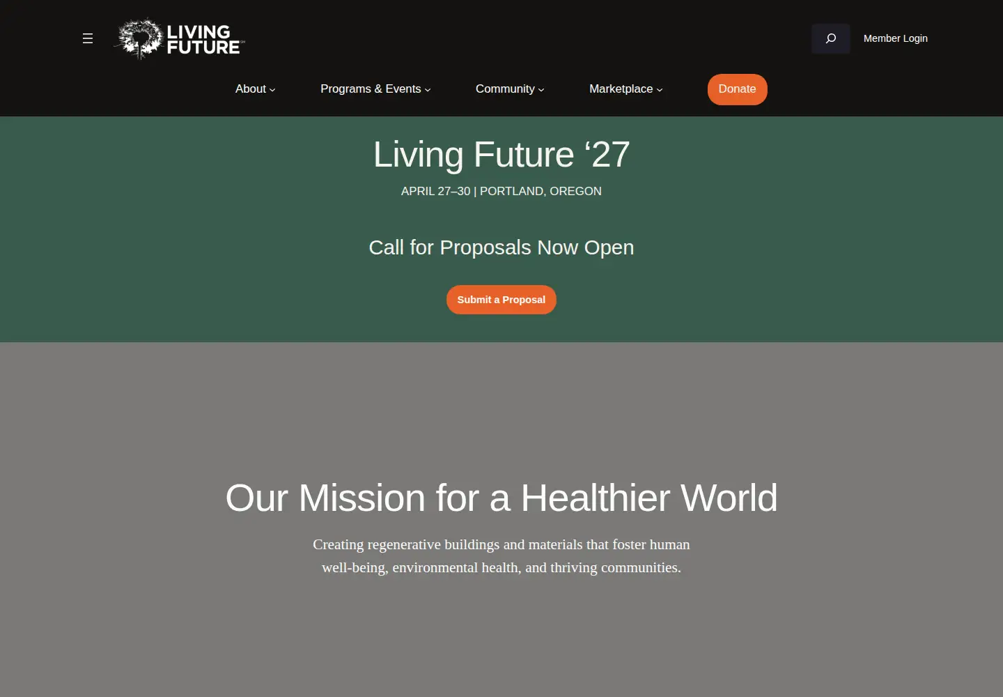 Screenshot of living-future.org