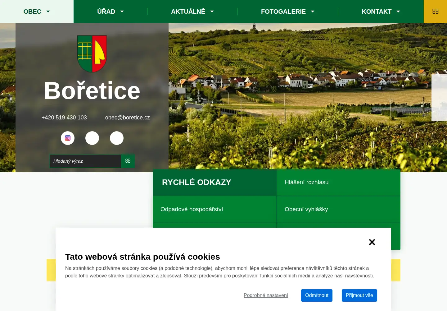 Screenshot of boretice.cz