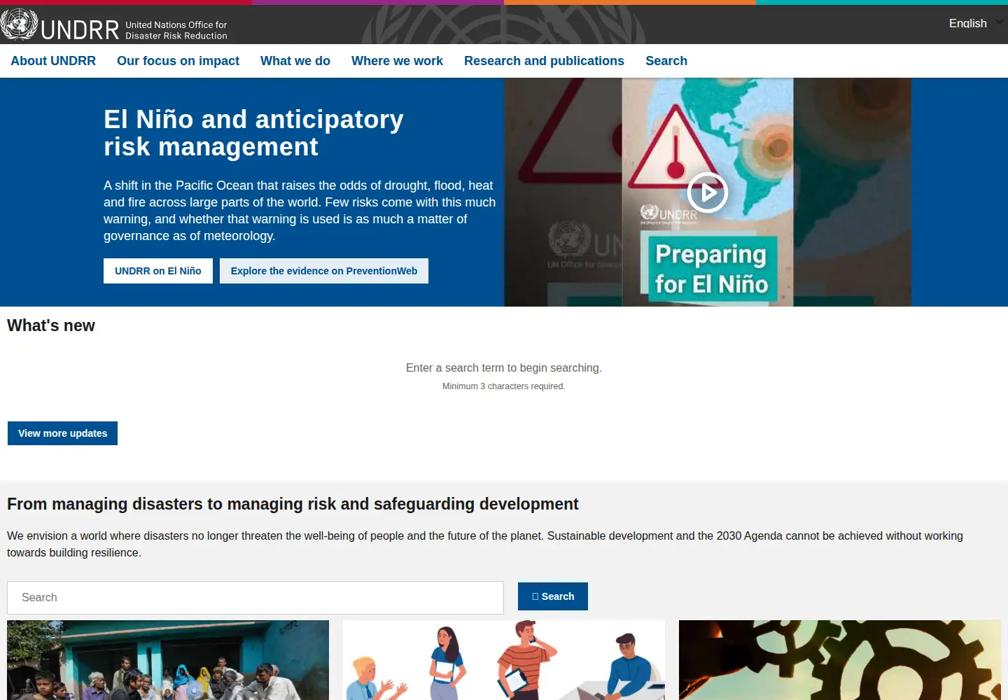 Screenshot of unisdr.org