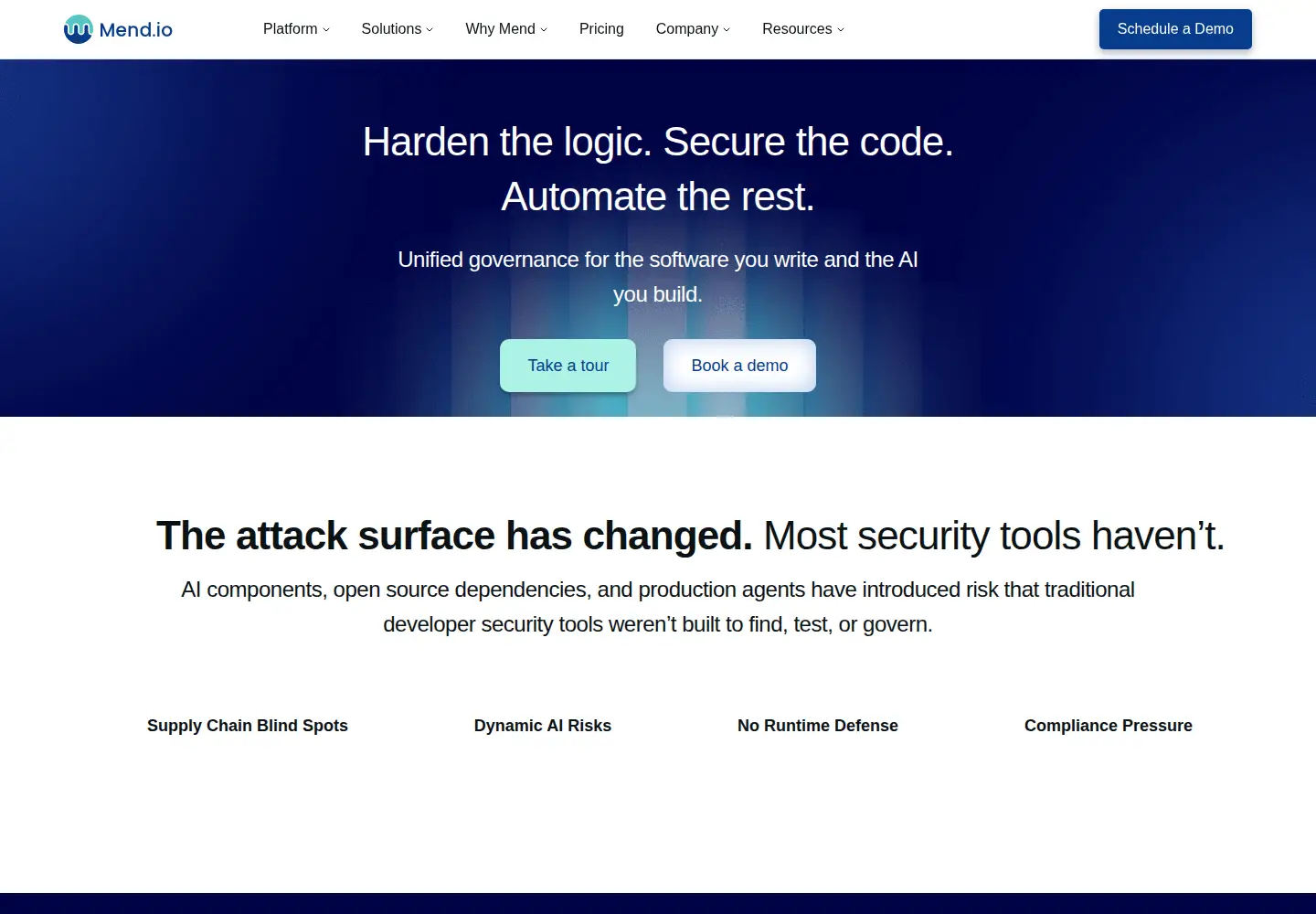 Screenshot of whitesourcesoftware.com