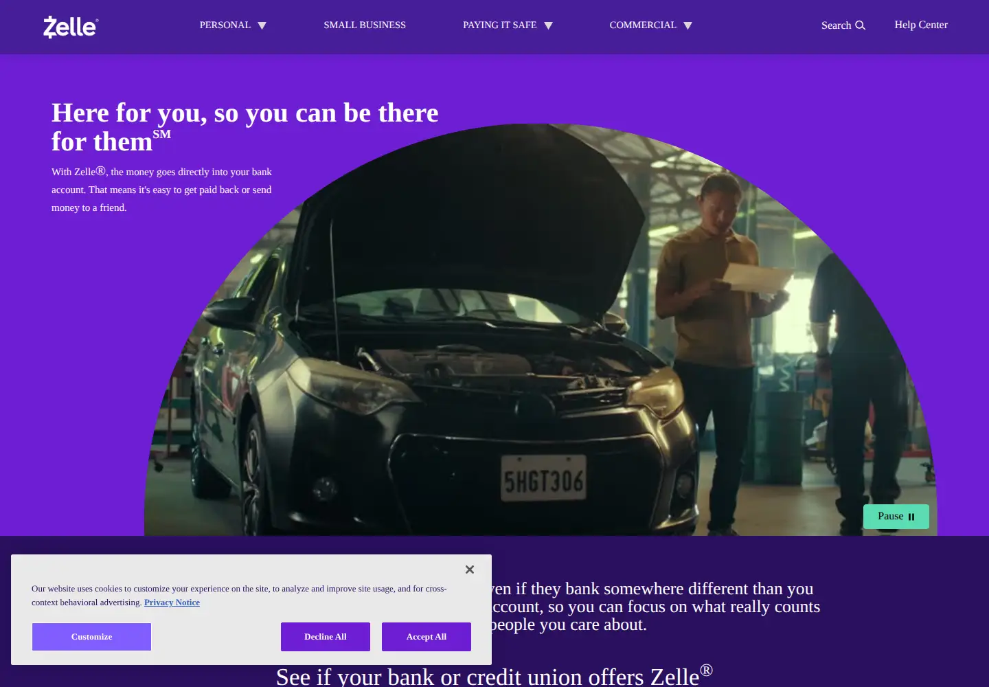 Screenshot of zellepay.com