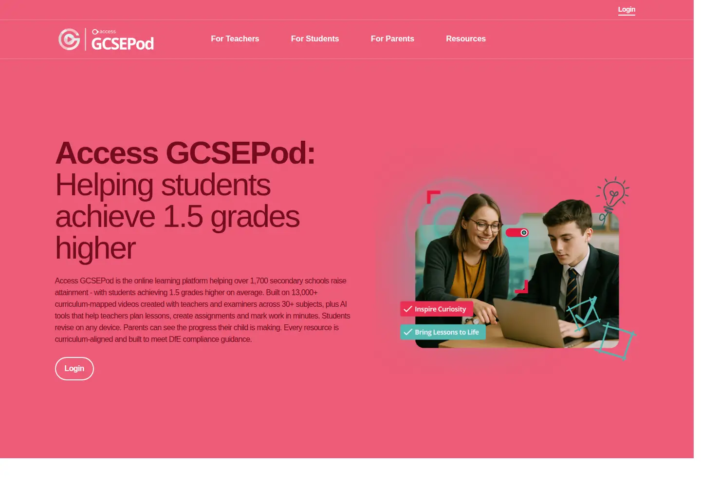 Screenshot of gcsepod.com