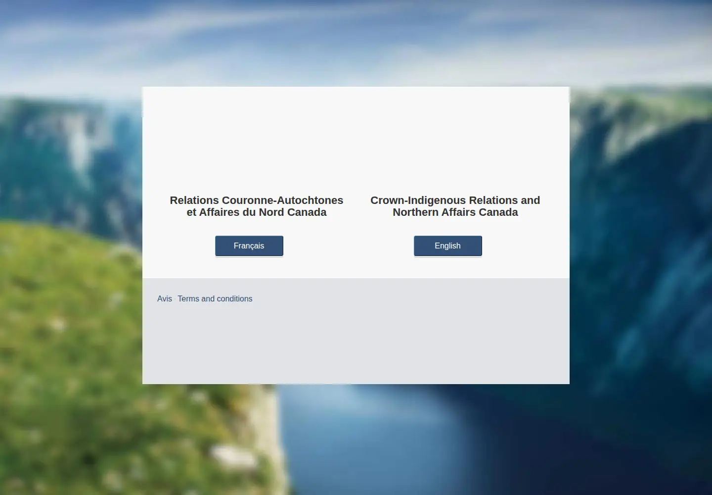 Screenshot of rcaanc-cirnac.gc.ca