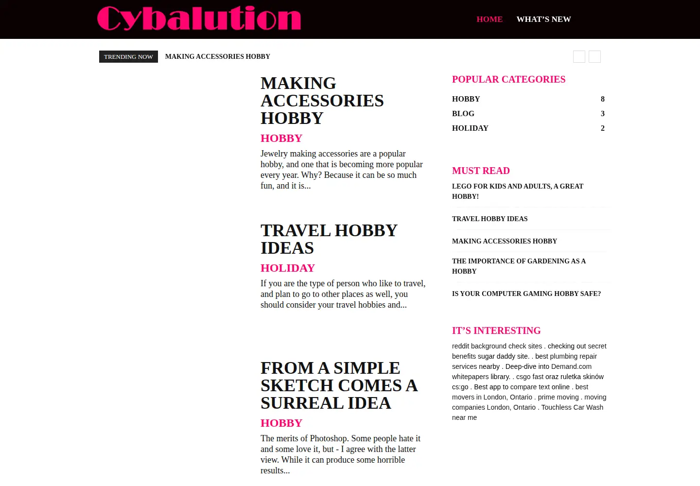 Screenshot of cybalution.com