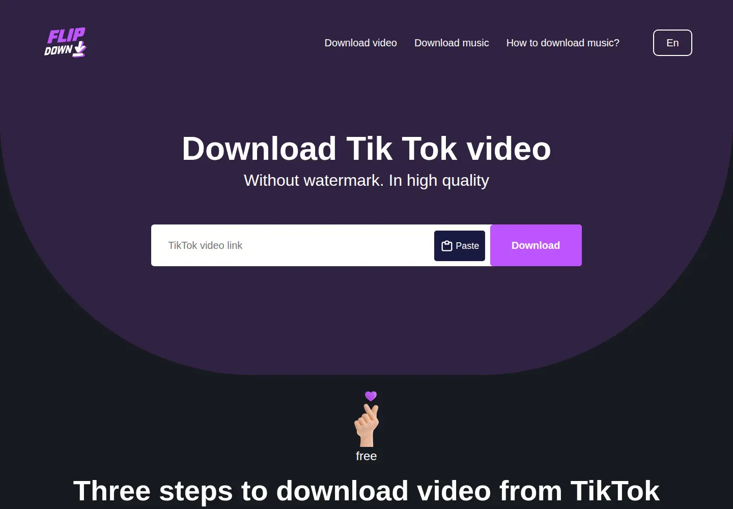 Captured homepage of fliptok.app in the current scan