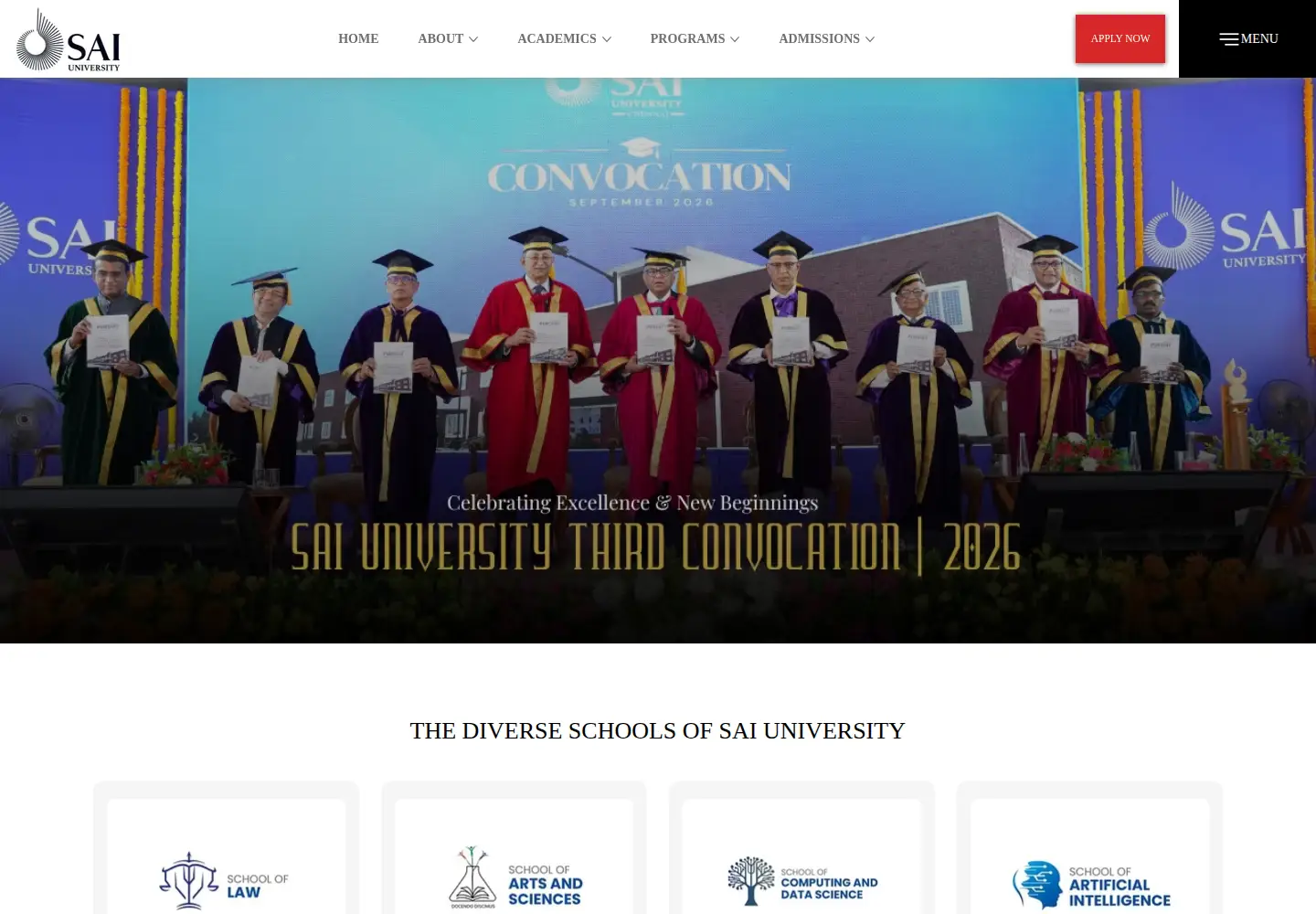 Screenshot of saiuniversity.edu.in