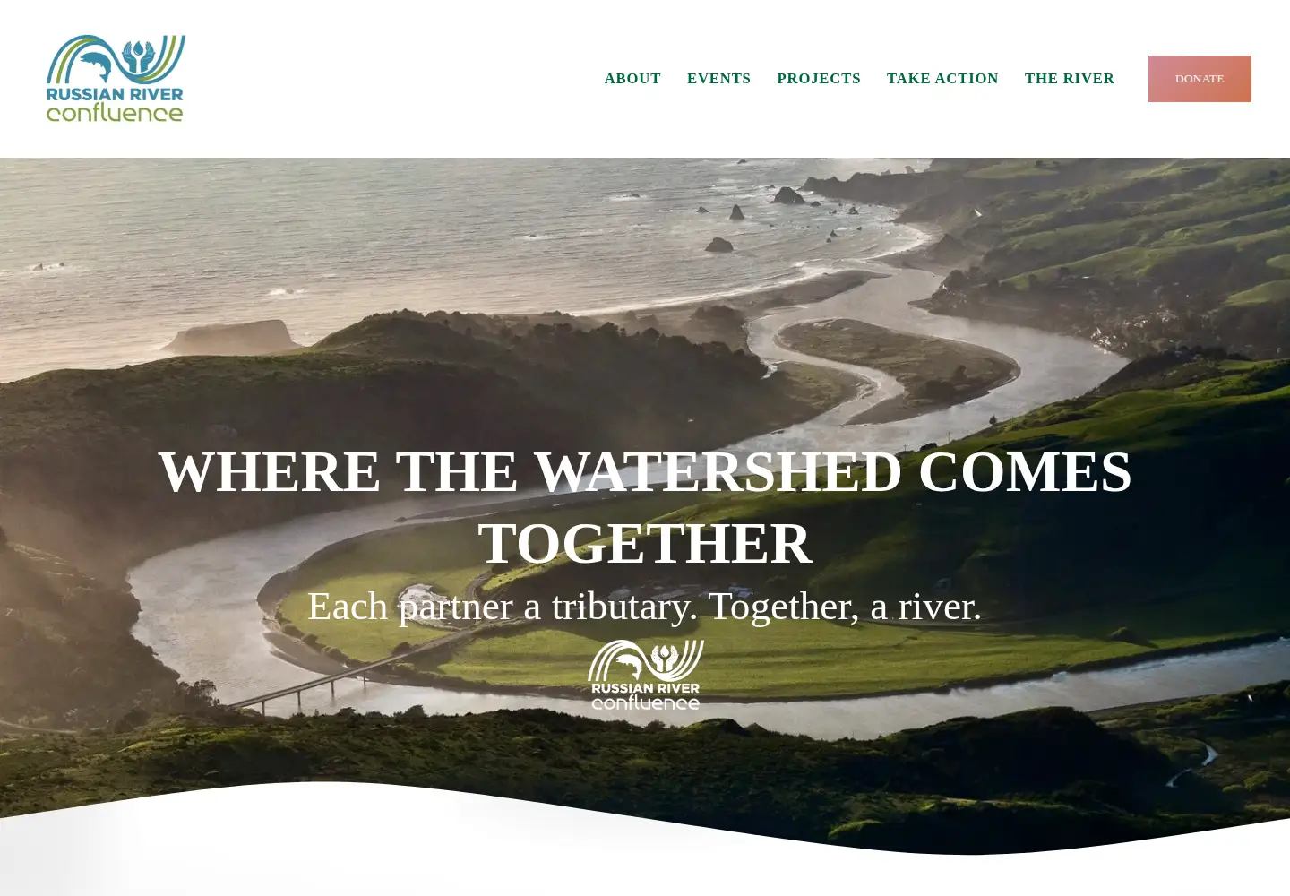 Screenshot of russianriverconfluence.org