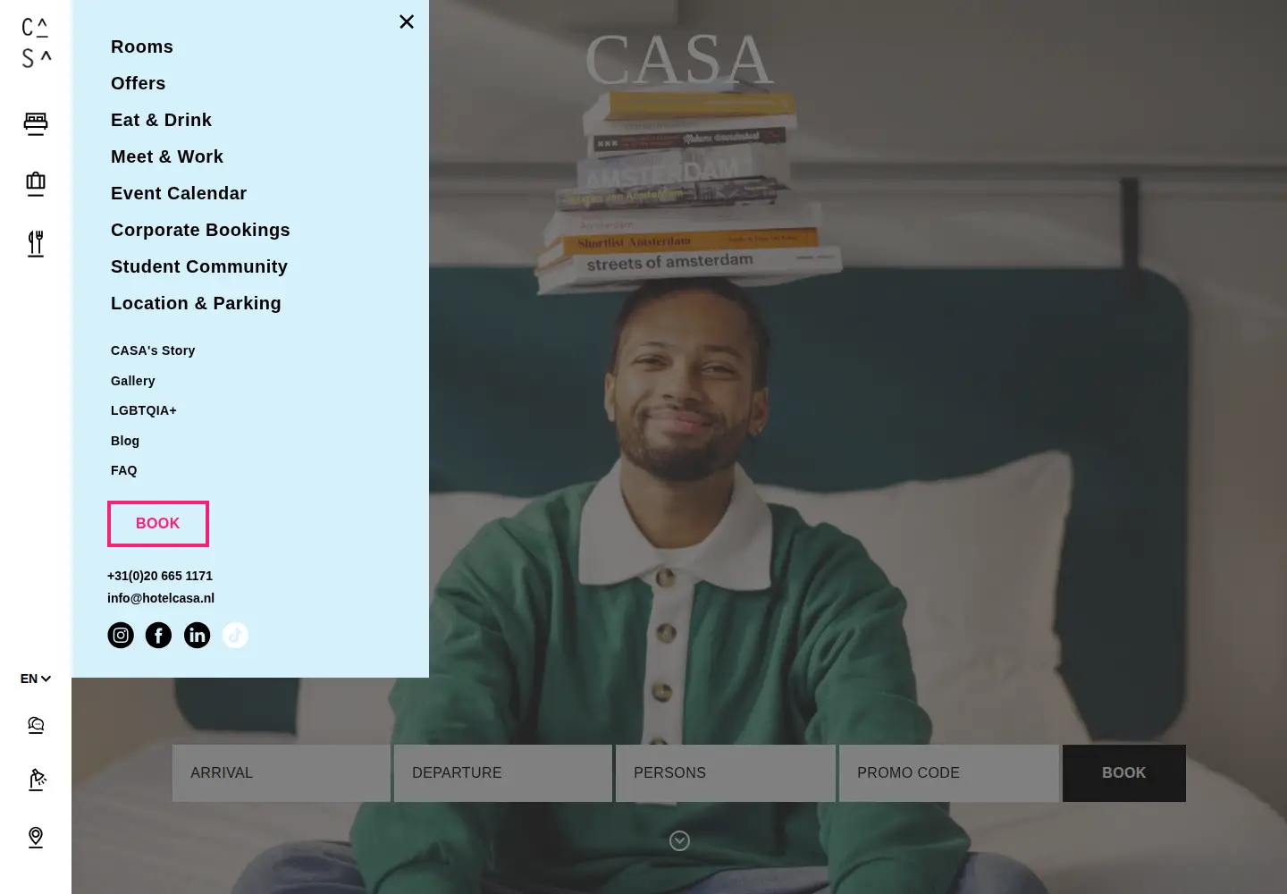 Captured homepage of hotelcasa.nl in the current scan