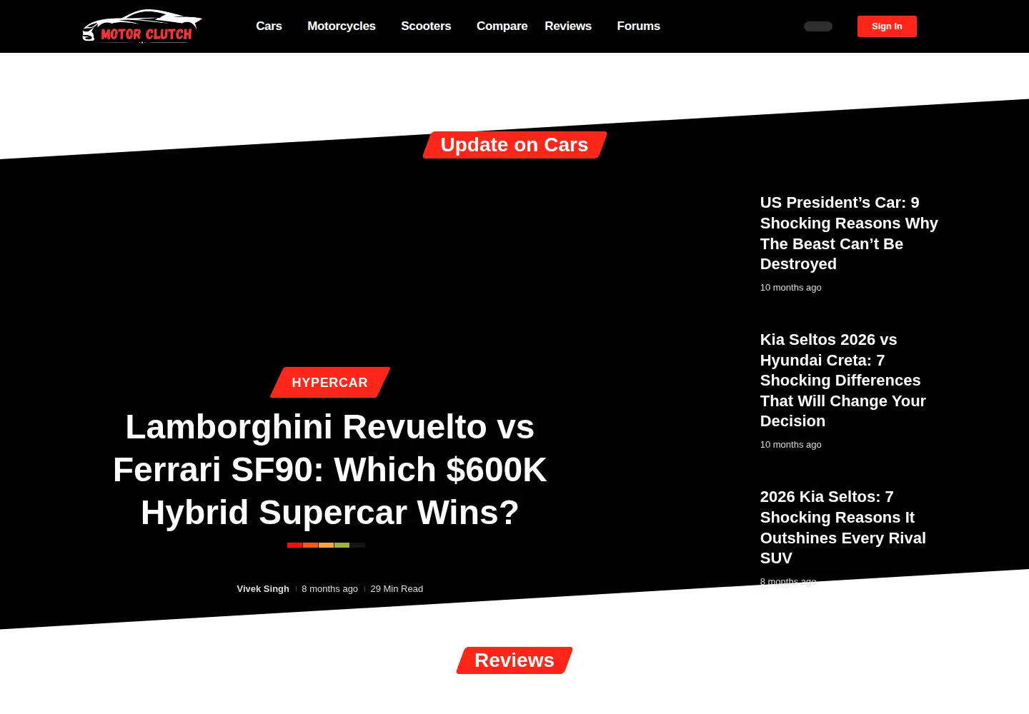 Screenshot of motorclutch.com