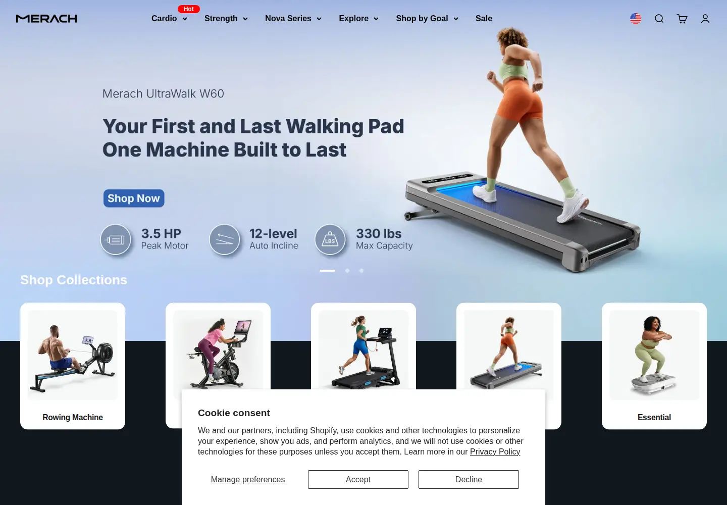 Screenshot of merachfit.com