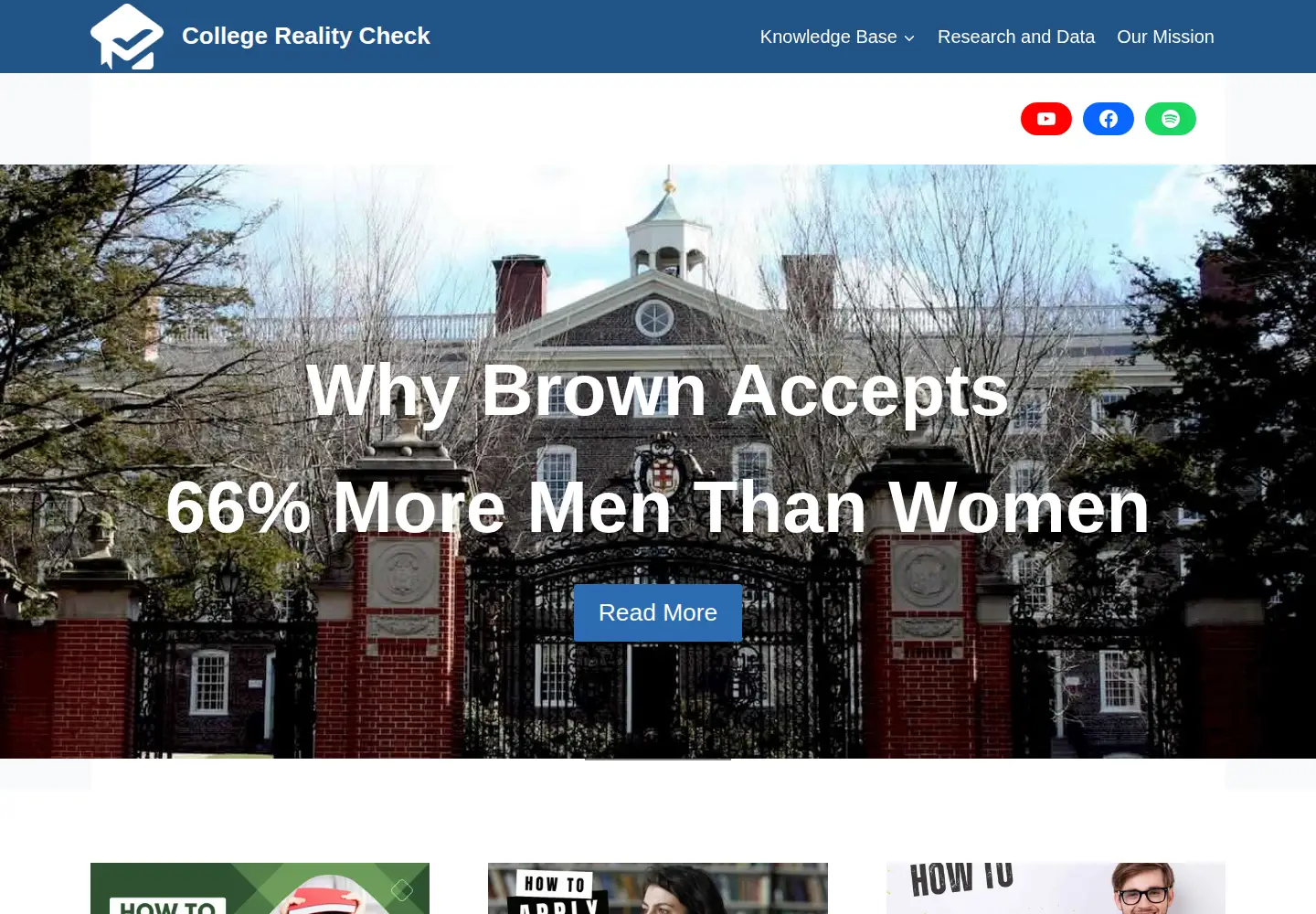 Screenshot of collegerealitycheck.com