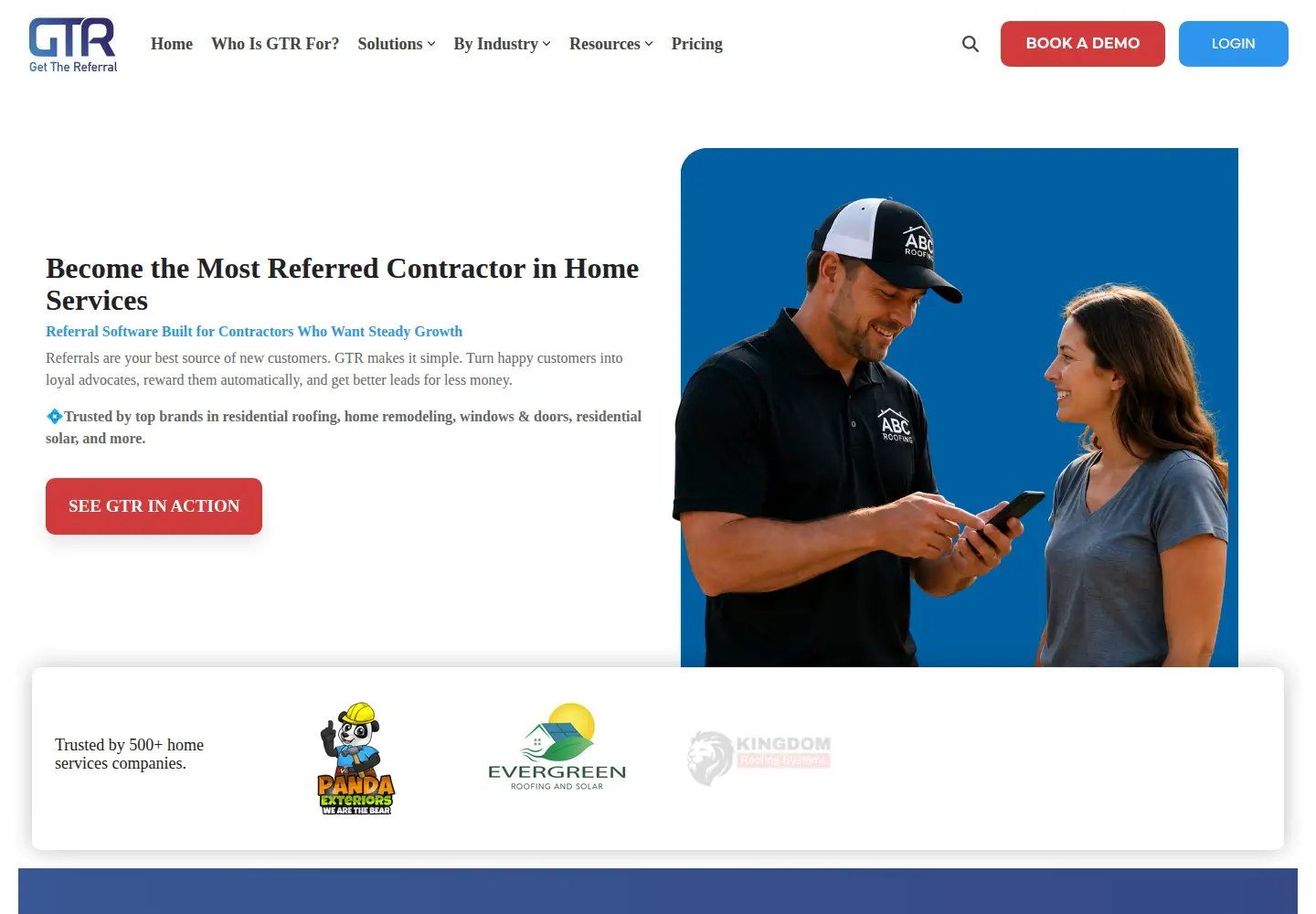 Captured homepage of getthereferral.com in the current scan