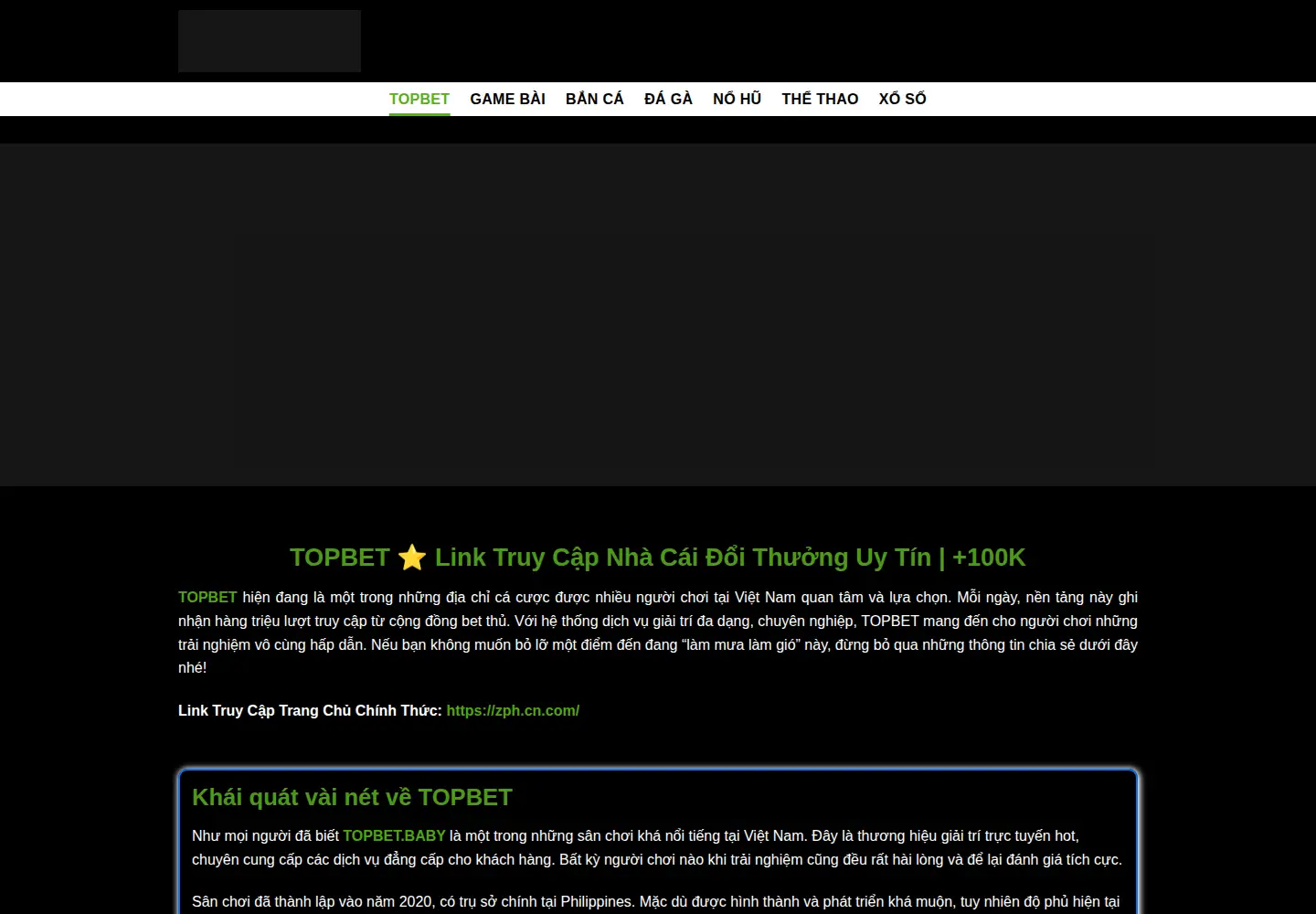Screenshot of topbet.baby
