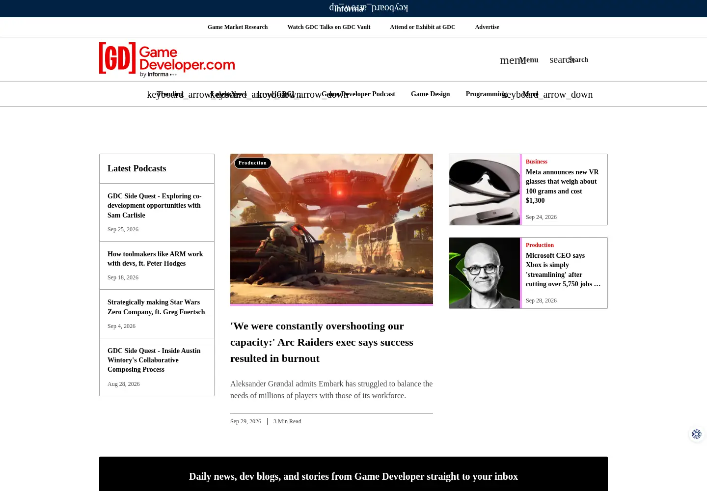 Screenshot of gamasutra.com
