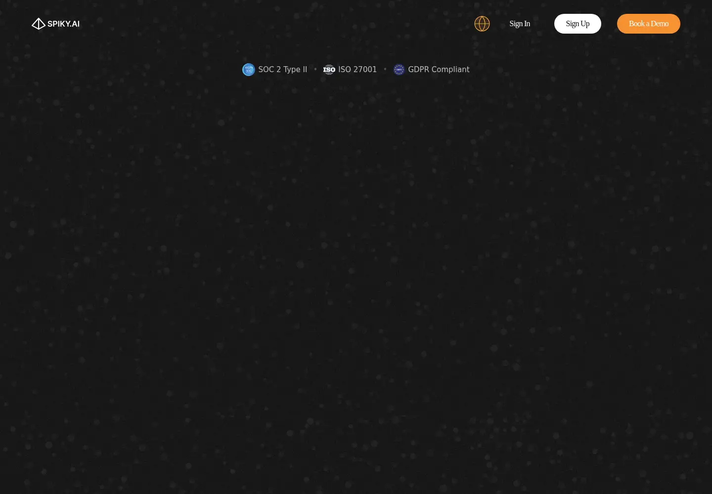 Captured homepage of spiky.ai in the current scan