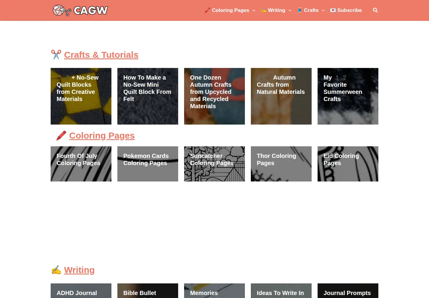 Screenshot of craftingagreenworld.com