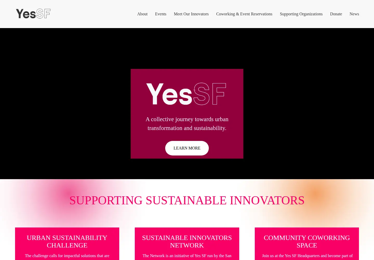 Captured homepage of yessf.org in the current scan