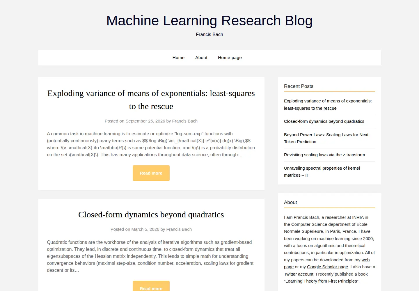 Screenshot of francisbach.com
