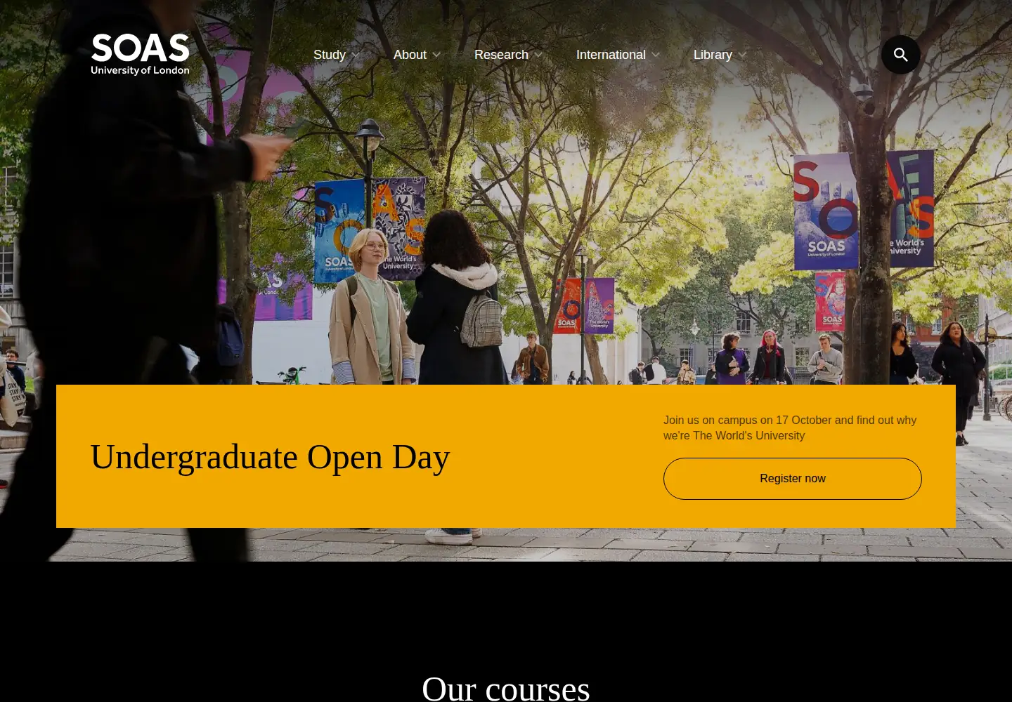 Screenshot of soas.ac.uk