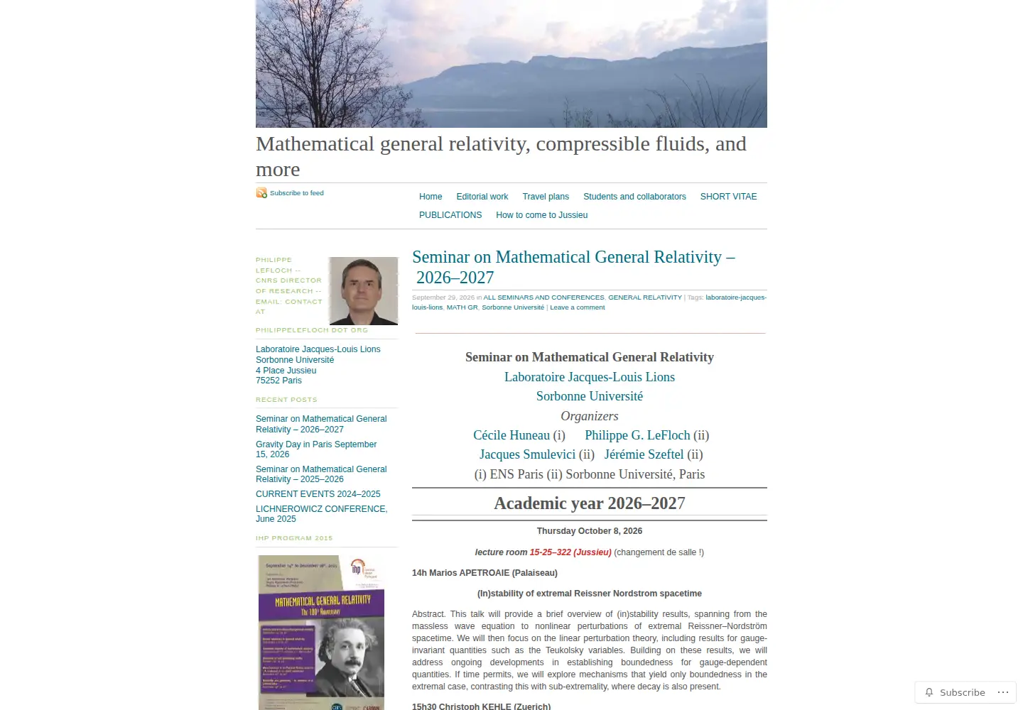 Captured homepage of philippelefloch.org in the current scan