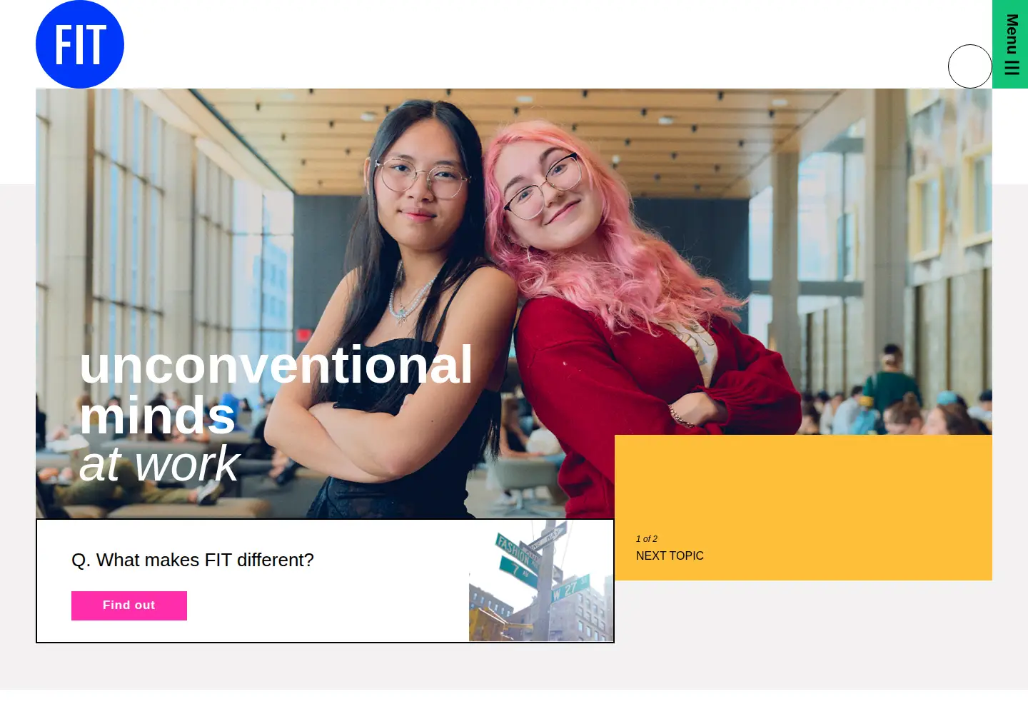 Screenshot of fitnyc.edu
