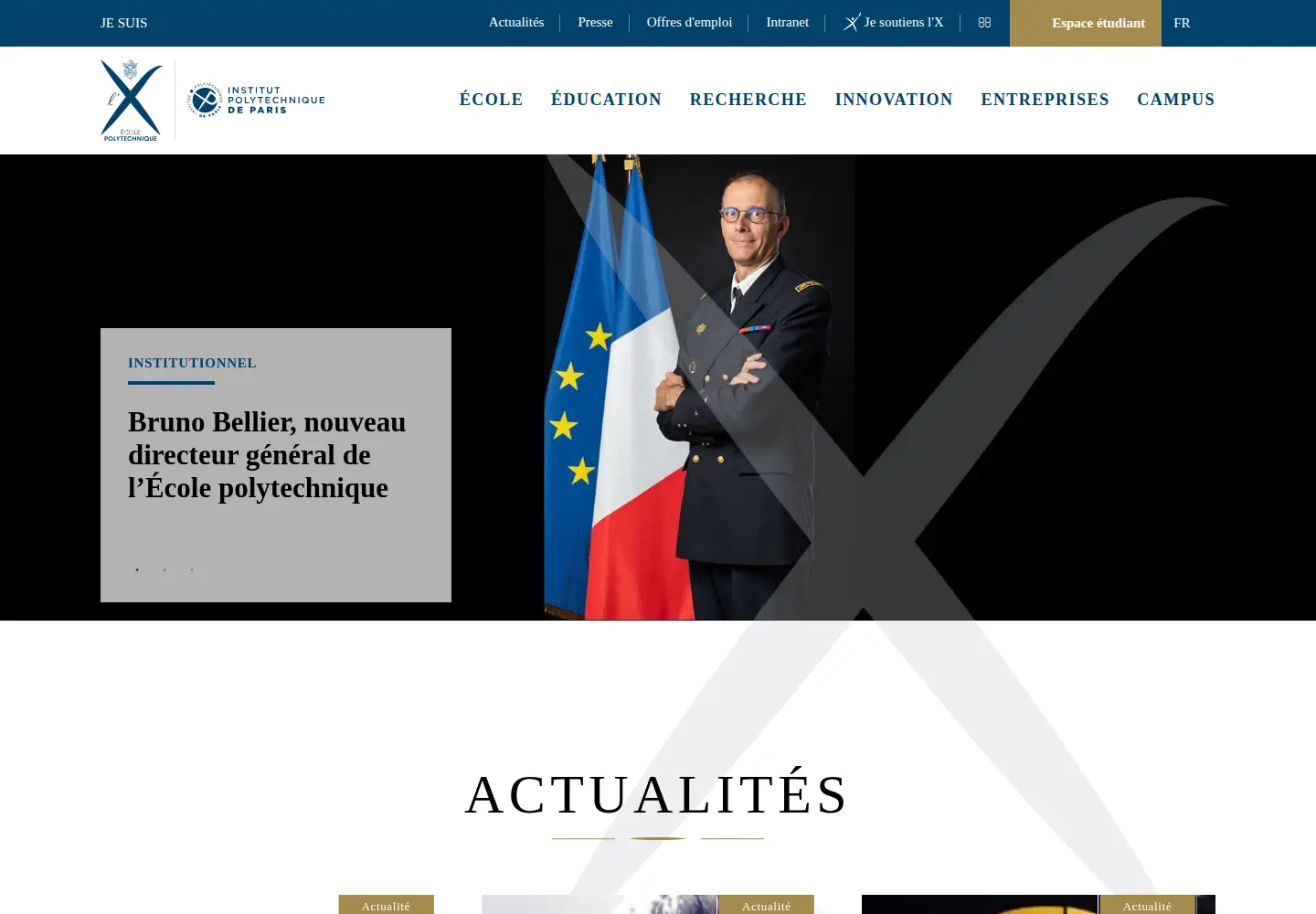Screenshot of polytechnique.fr