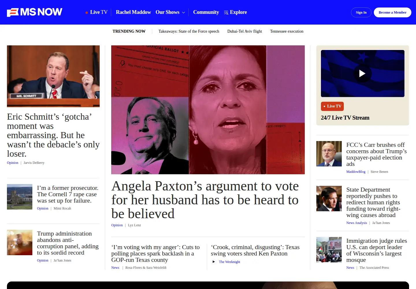 Screenshot of ms.now