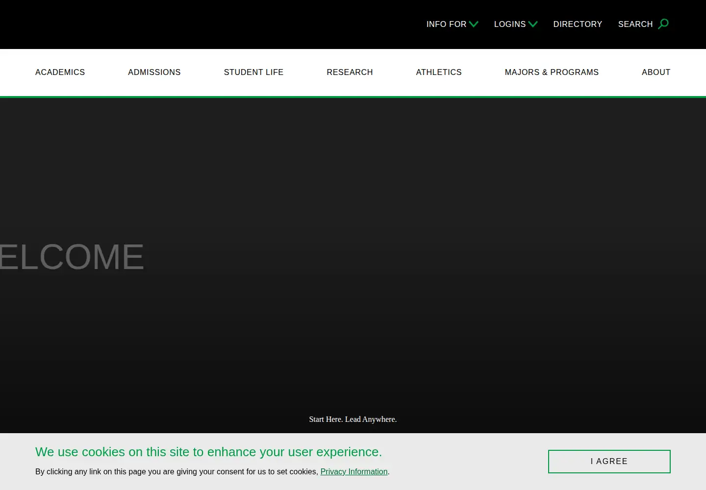 Screenshot of und.edu