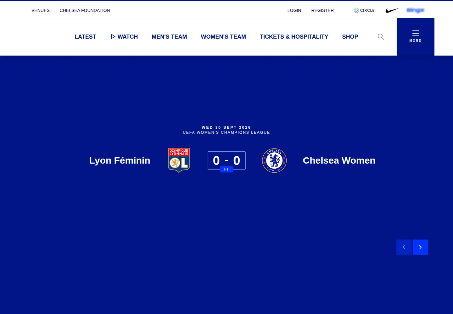 Screenshot of chelseafc.com