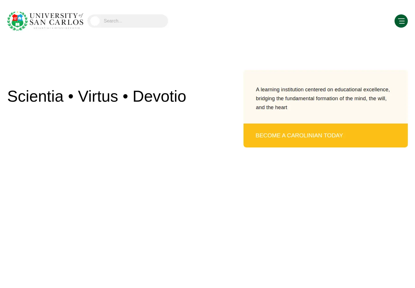 Screenshot of usc.edu.ph