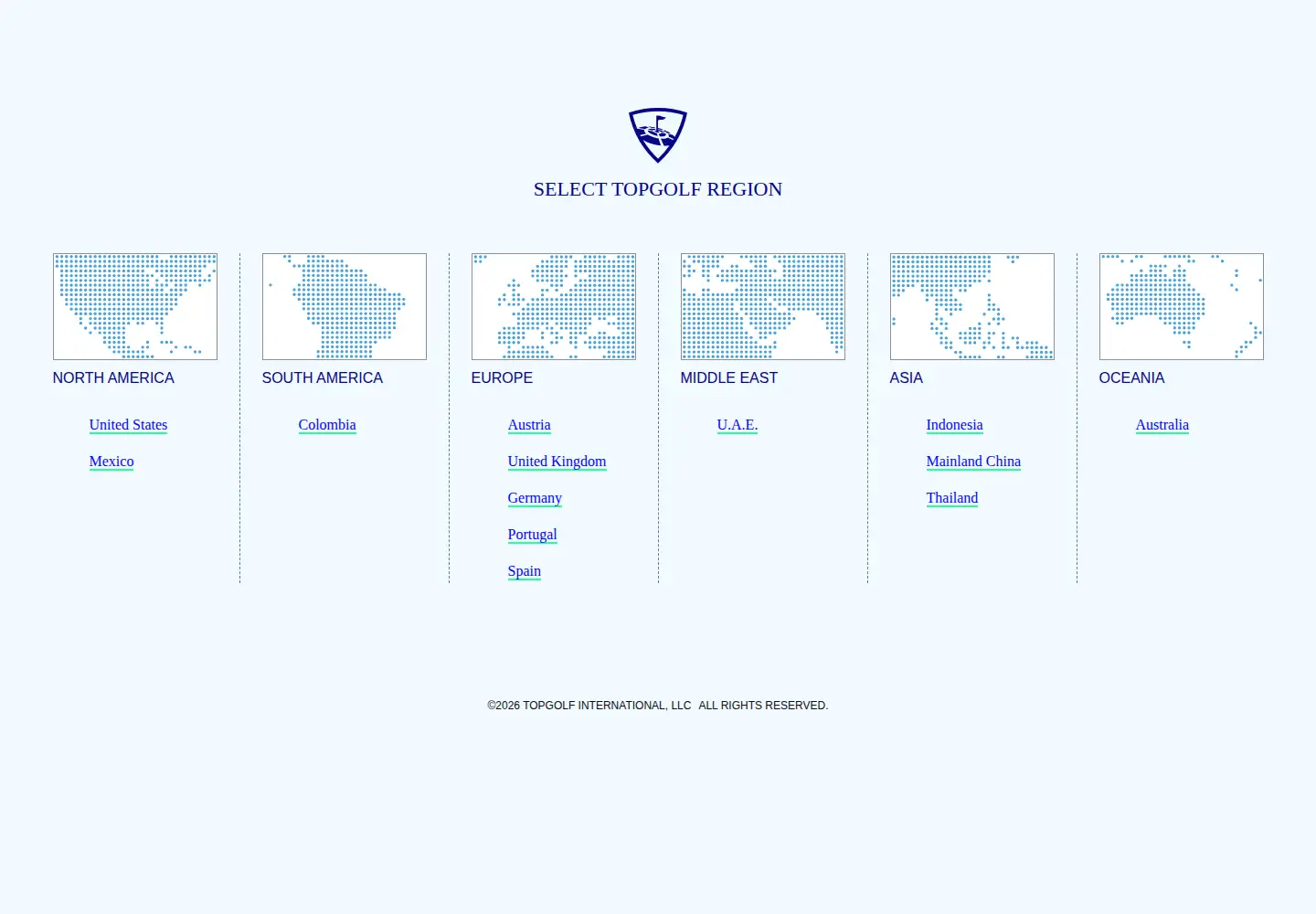 Screenshot of topgolf.com