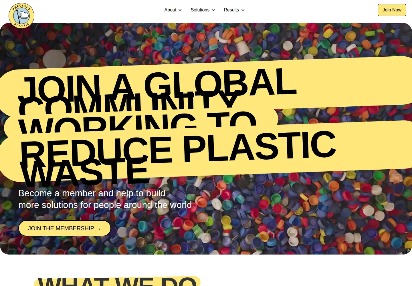 Screenshot of preciousplastic.com