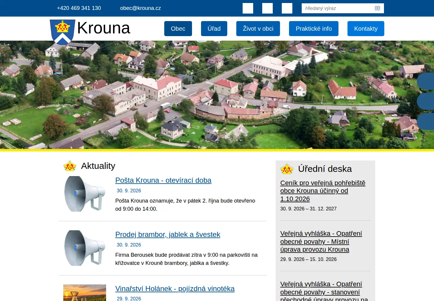 Screenshot of krouna.cz