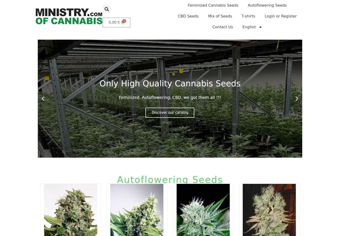 Screenshot of ministryofcannabis.com